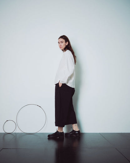 Black Cuffed Hems Pants