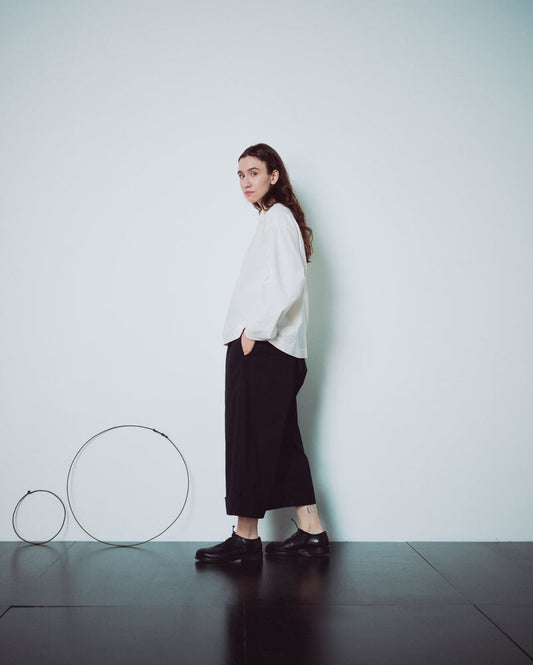 Black Cuffed Hems Pants