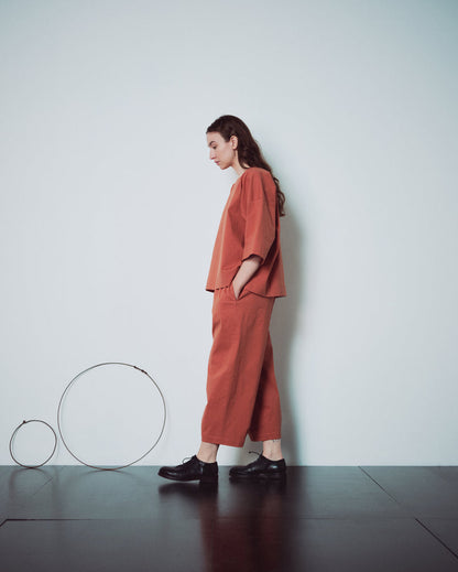 Coral Back Pockets Pants