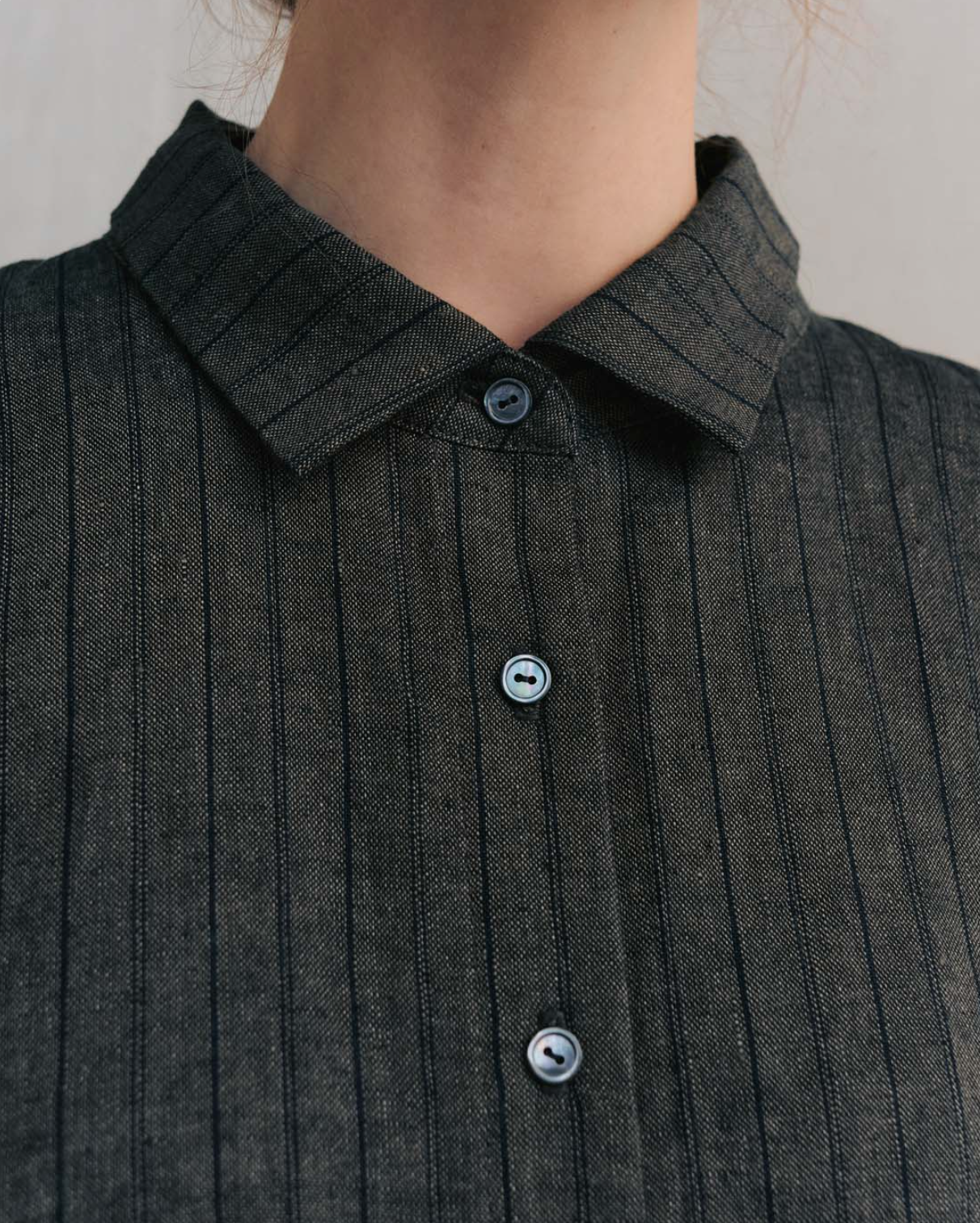 Brown Striped Collar Shirts