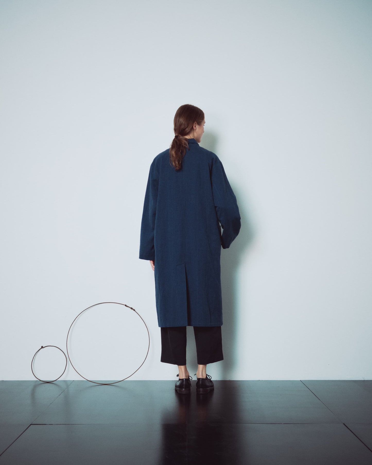 Indigo Gingham Long Jacket