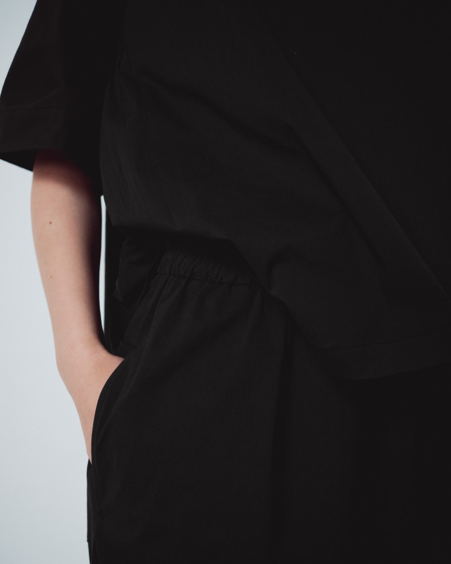 Black Collarless Shirts