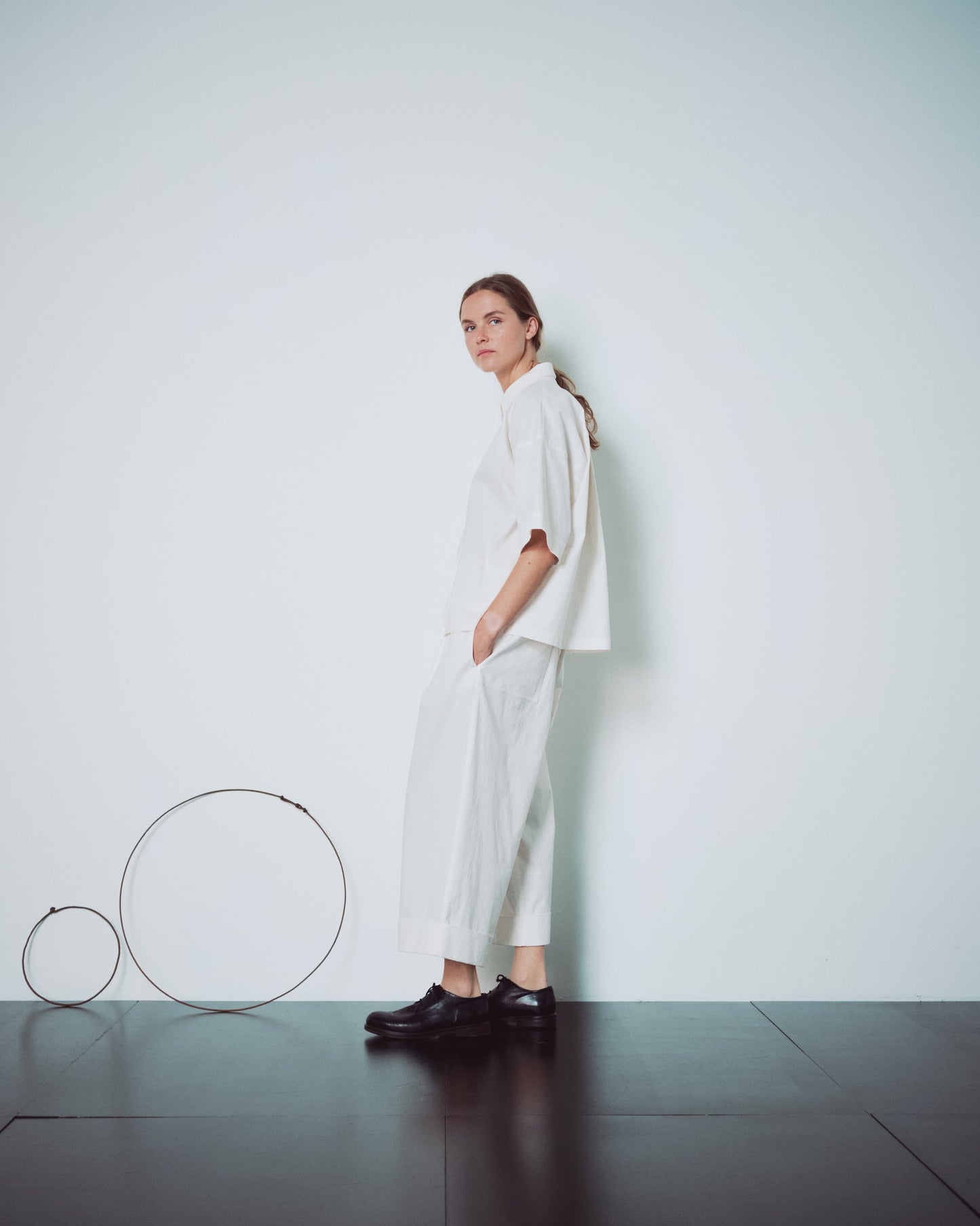 Cream White Collar Shirts