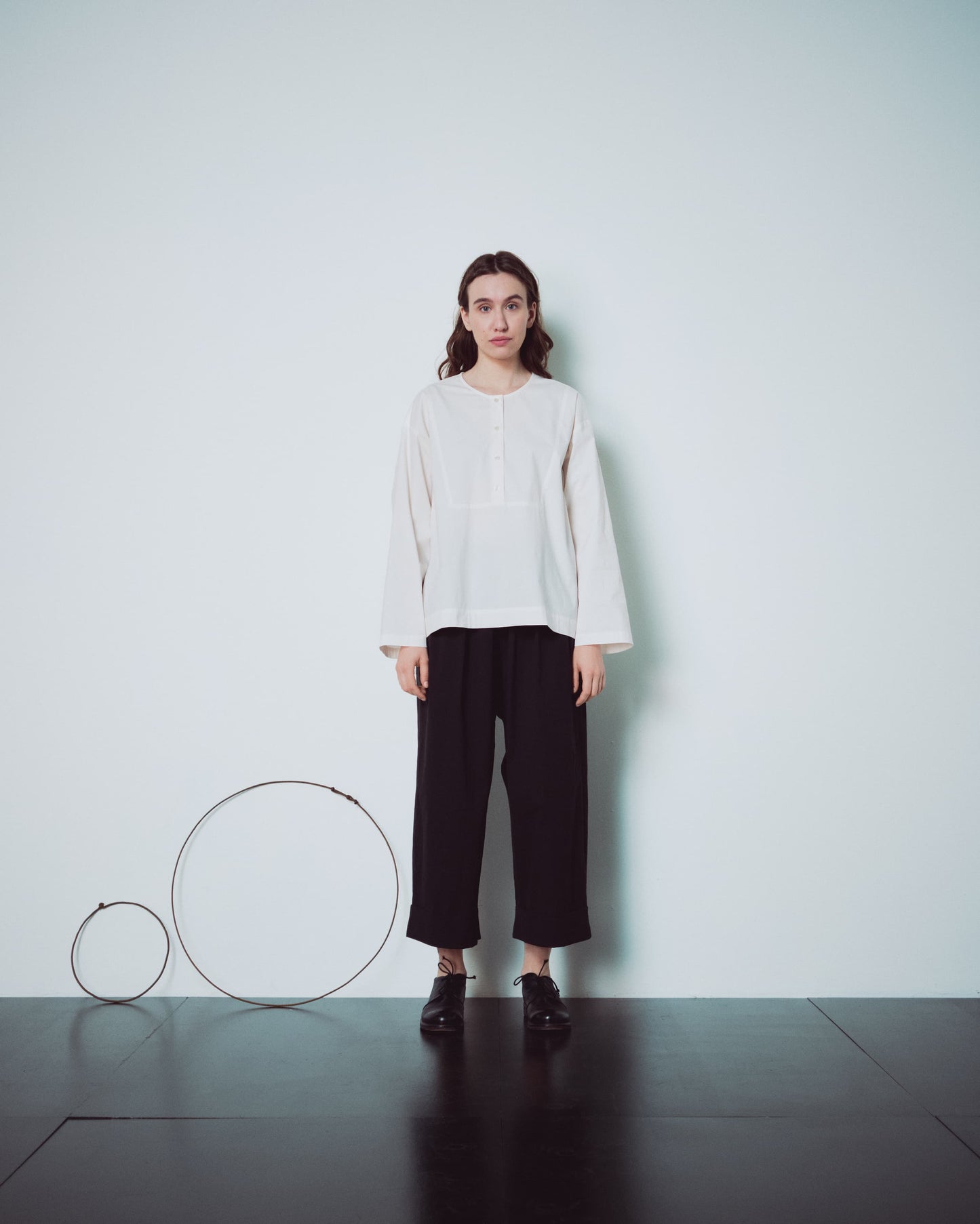 Black Cuffed Hems Pants