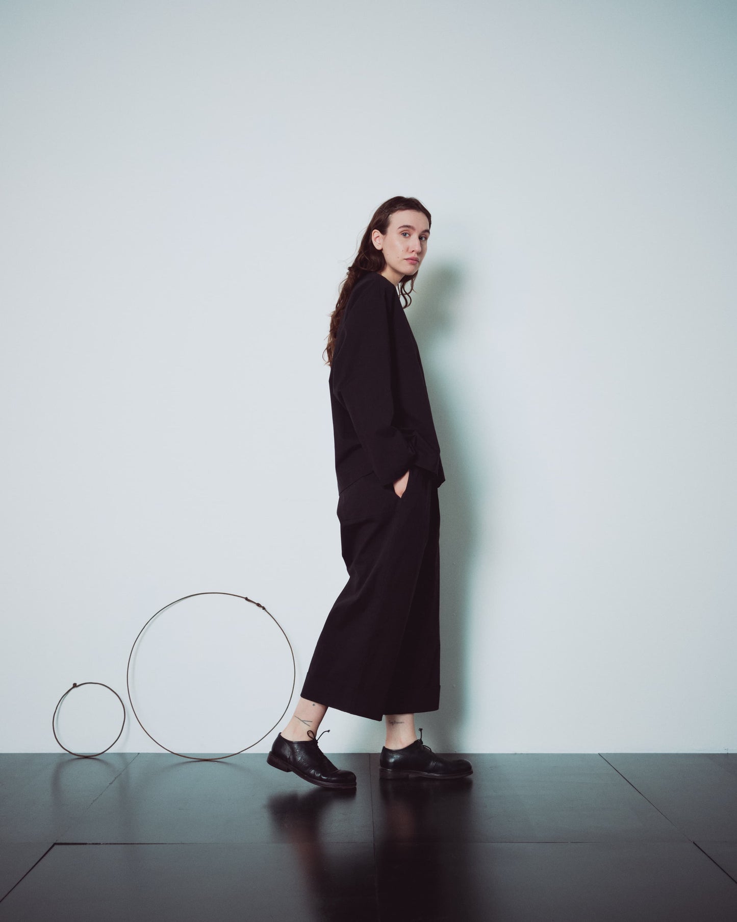 Black Collarless Shirts