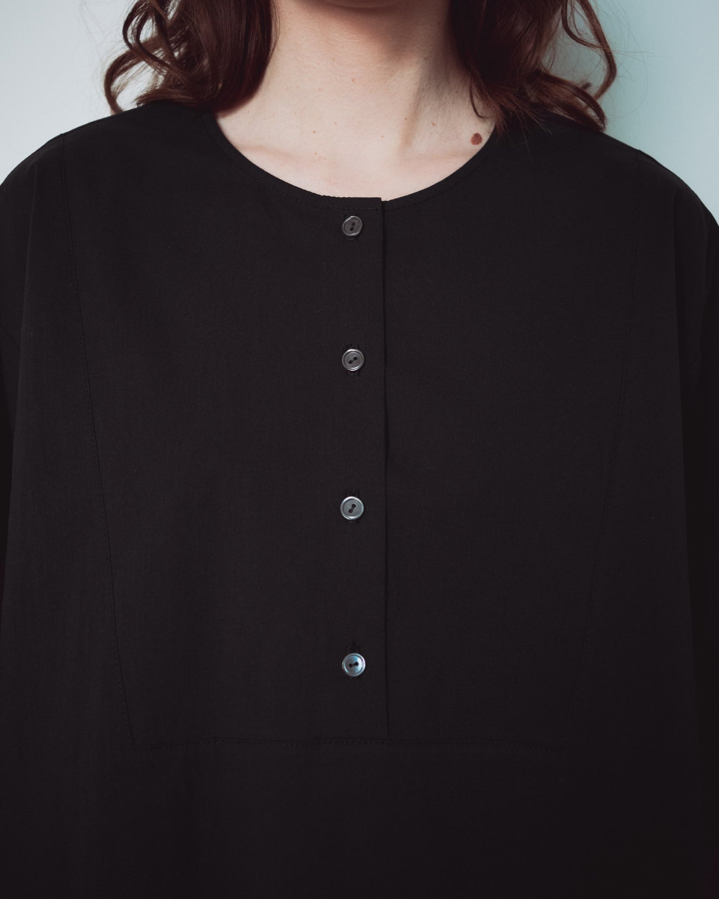 Black Collarless Shirts