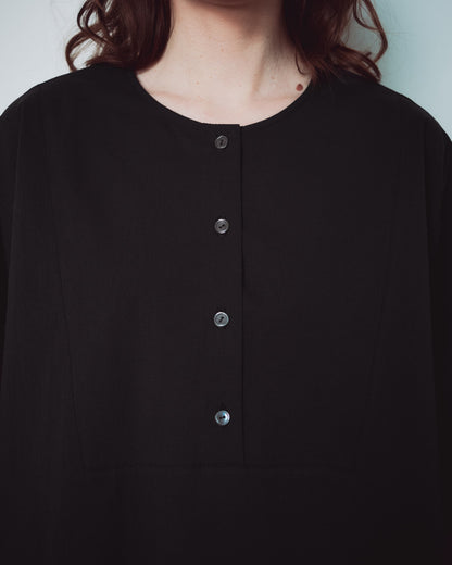 Black Collarless Shirts