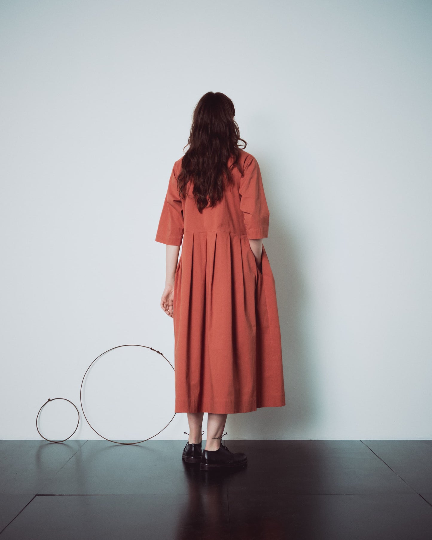 Coral V Neckline Dress