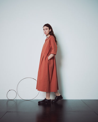 Coral V Neckline Dress