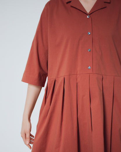 Coral V Neckline Dress