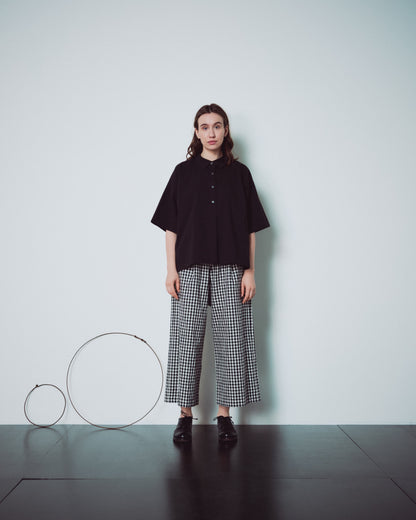 Checked Wide Leg Pants