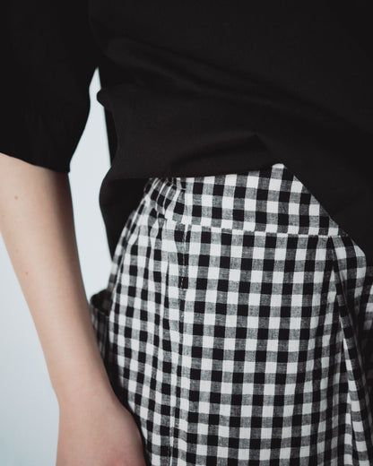 Checked Wide Leg Pants