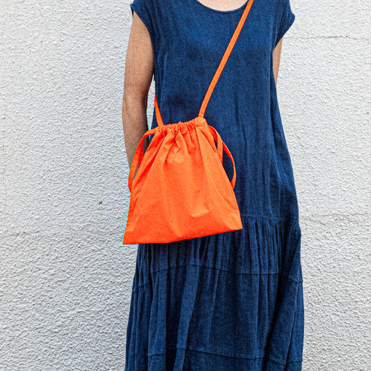 Drawstring Bag with Strap SS 30 Neon Orange