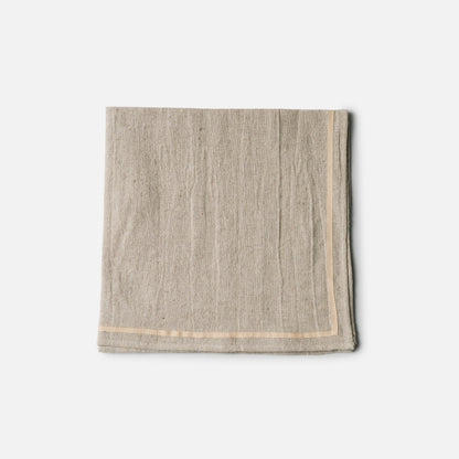Ribbon-frame handkerchief | Beige