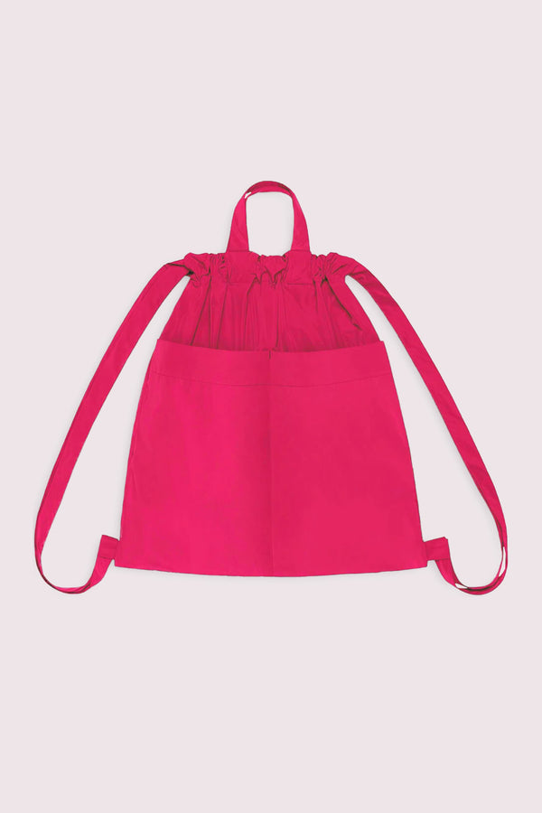 Drawstring Backpack Neon Pink