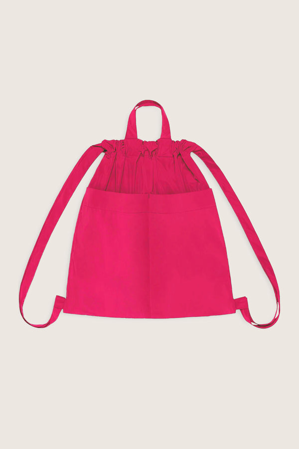 Drawstring Backpack Neon Pink