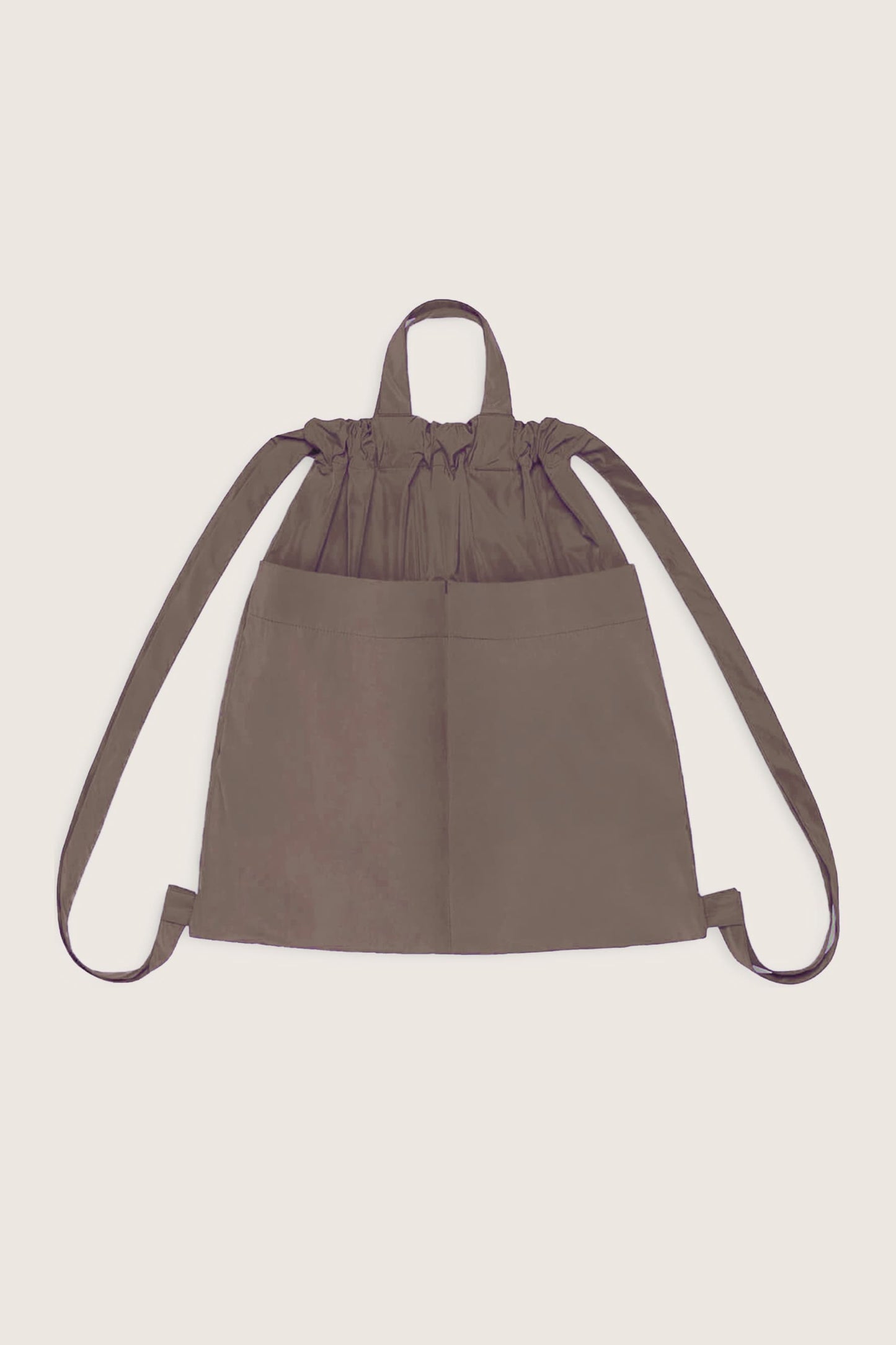 Drawstring Backpack Taupe