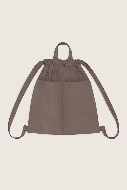 Drawstring Backpack Taupe