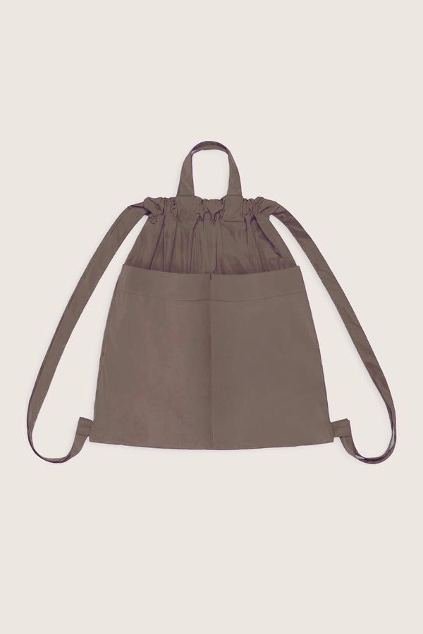 Drawstring Backpack Taupe