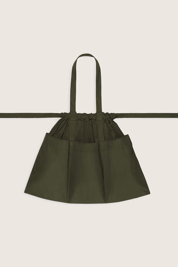 Drawstring Tote Back L Khaki