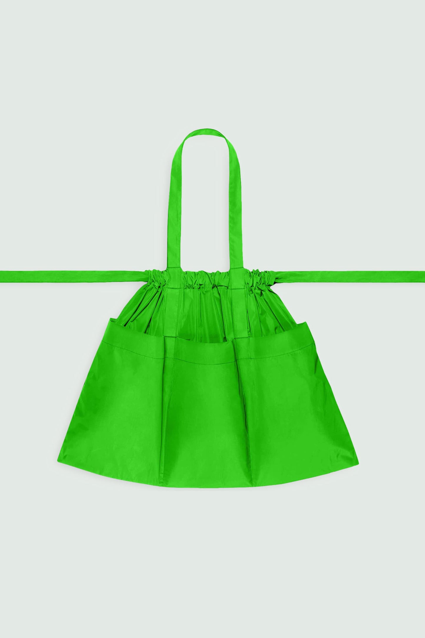 Drawstring Tote Bag L Neon Green