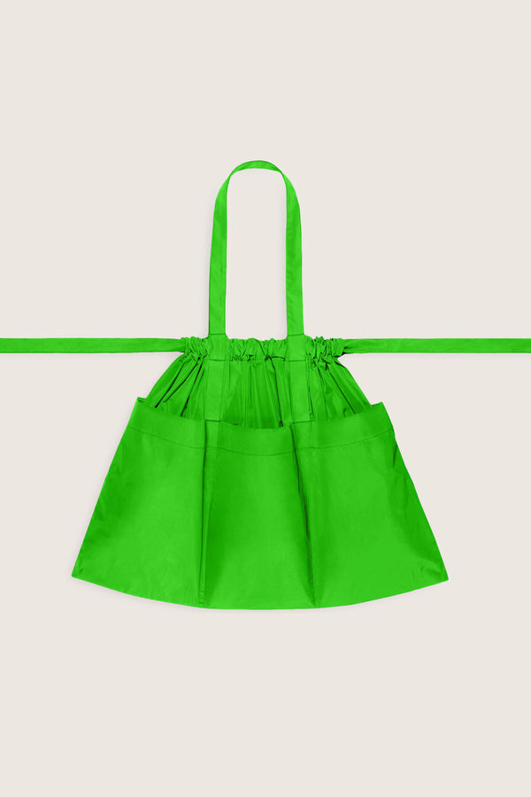 Drawstring Tote Back L Neon Green