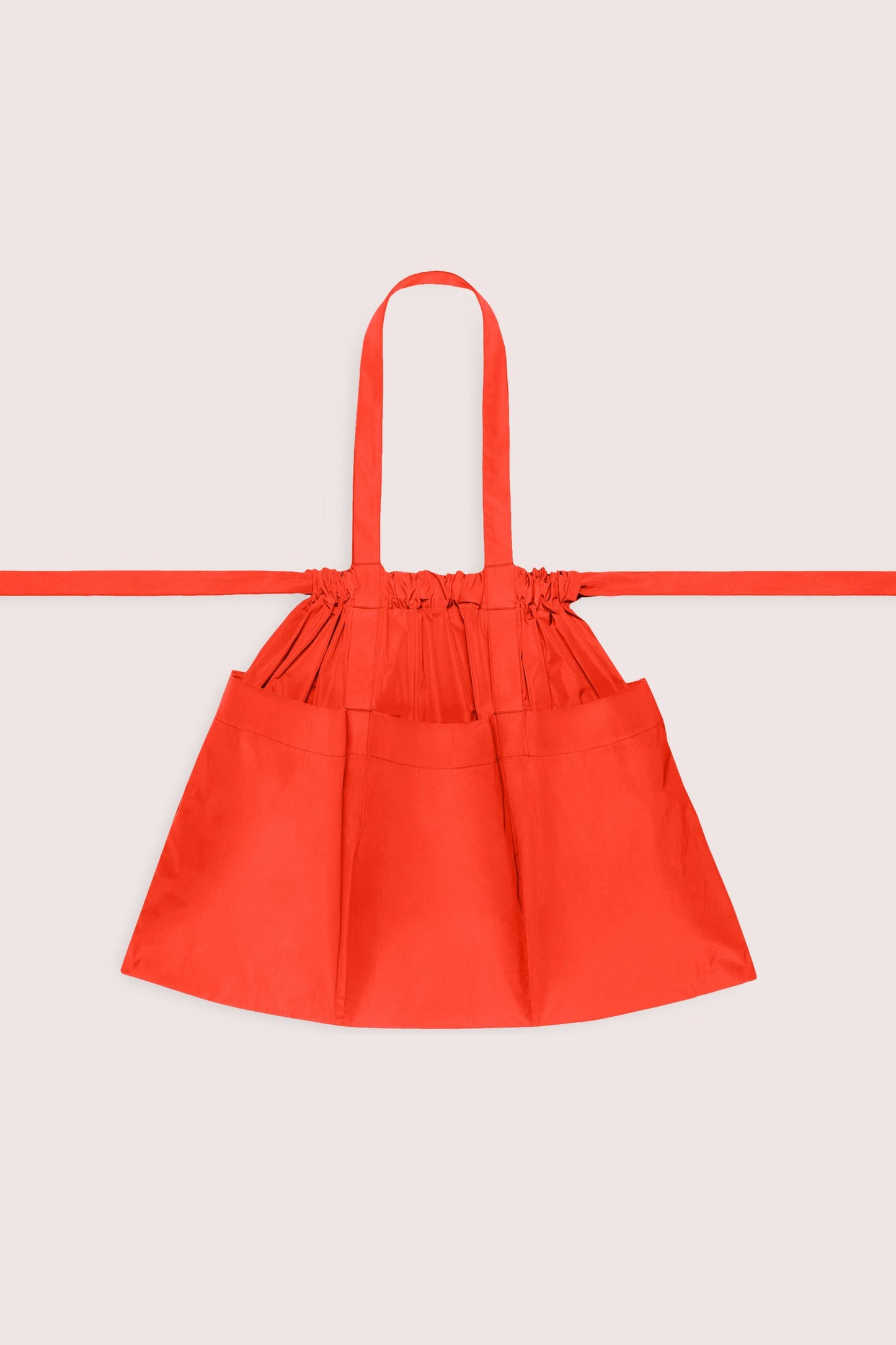 Drawstring Tote Back L Neon Pink