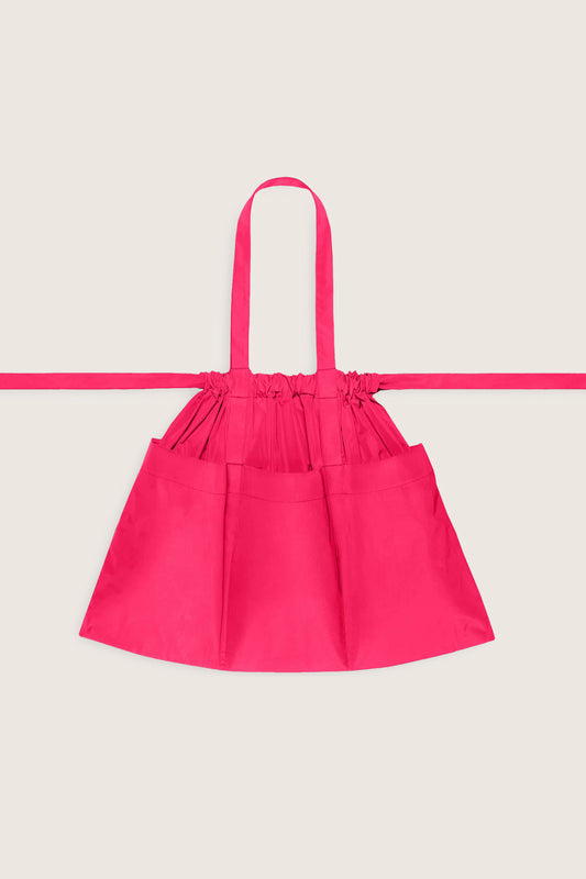 Drawstring Tote Bag L Neon Pink