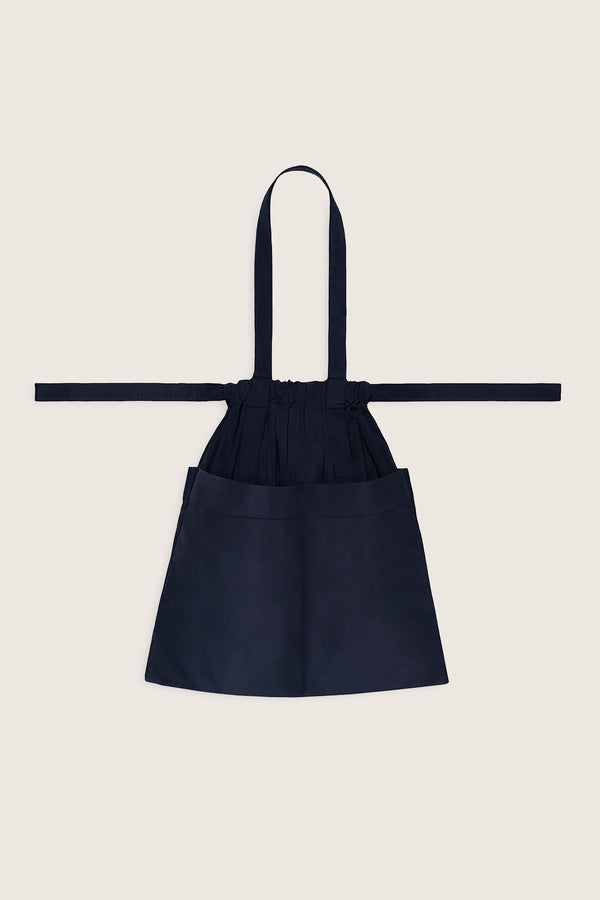 Drawstring Tote Back M Navy