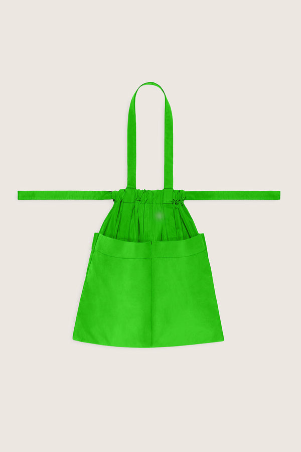 Drawstring Tote Back M Neon Green