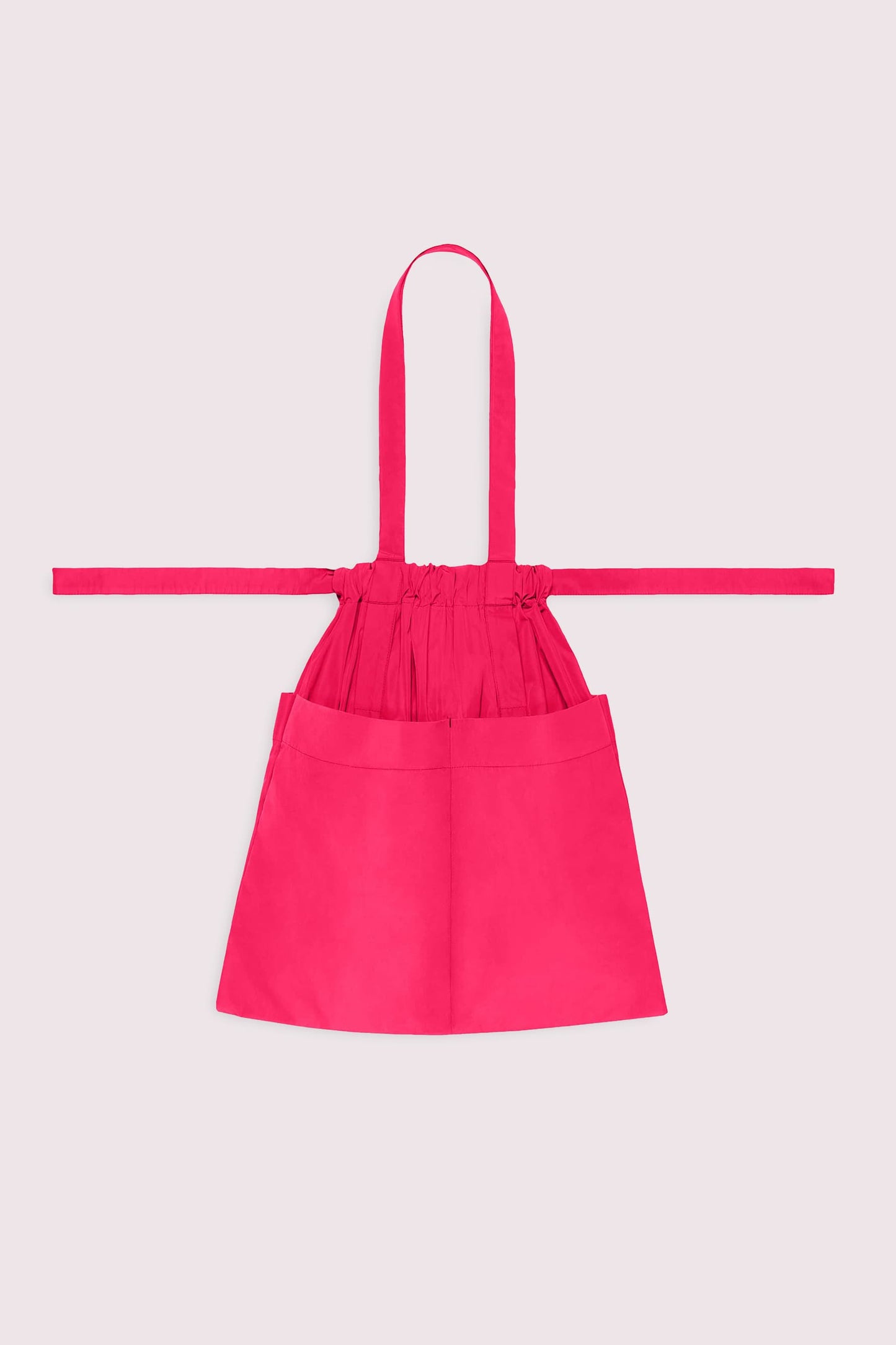 Drawstring Tote Back M Neon Pink