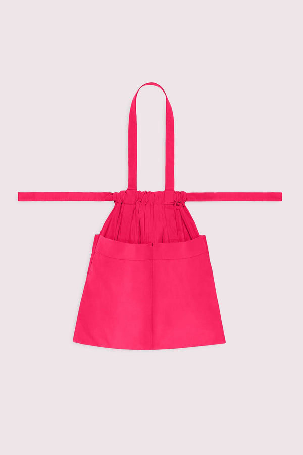 Drawstring Tote Back M Neon Pink