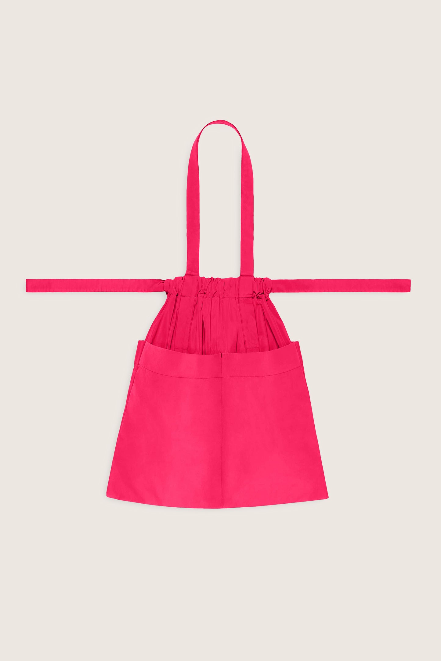 Drawstring Tote Back M Neon Pink