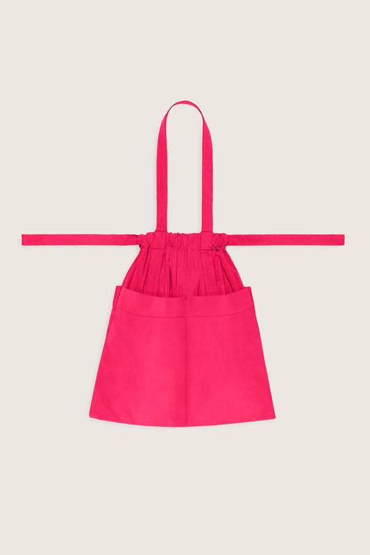 Drawstring Tote Bag M Neon Pink