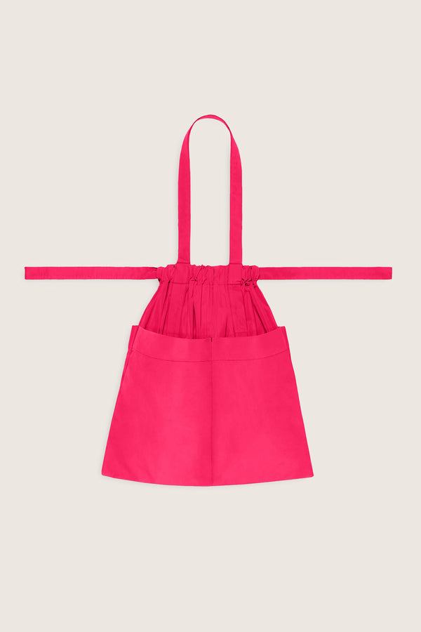 Drawstring Tote Back M Neon Pink