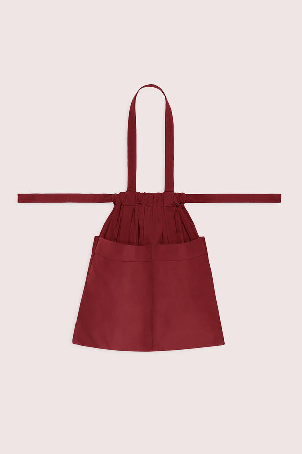 Drawstring Tote Back M Red