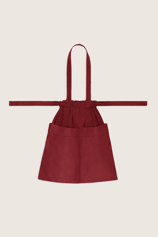 Drawstring Tote Back M Red