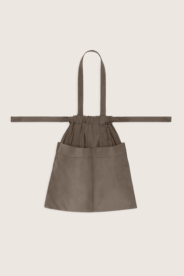 Drawstring Tote Back M Taupe