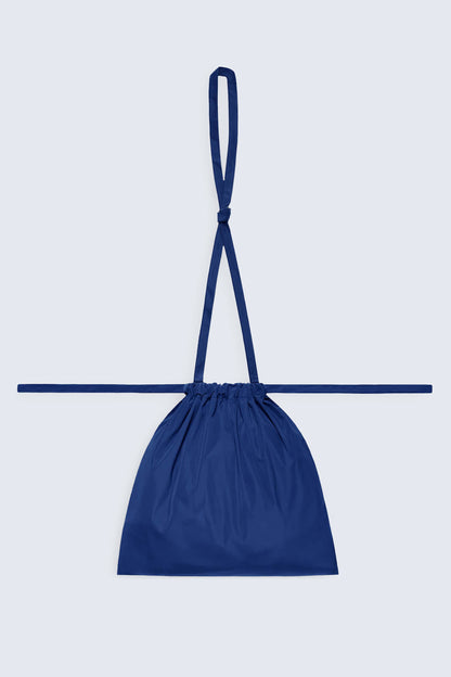 Drawstring Bag with Strap S 35 Blue