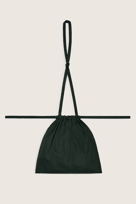 Drawstring Bag with Strap S 35 Green