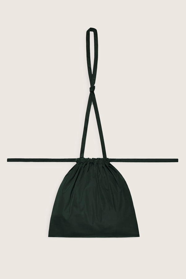 Drawstring Bag with Strap S 35 Green