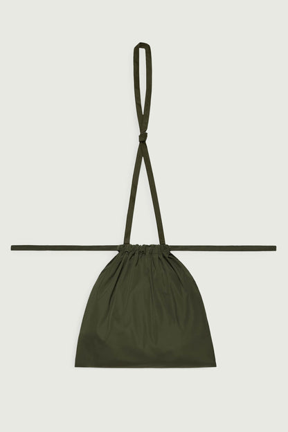 Drawstring Bag with Strap S 35 Khaki