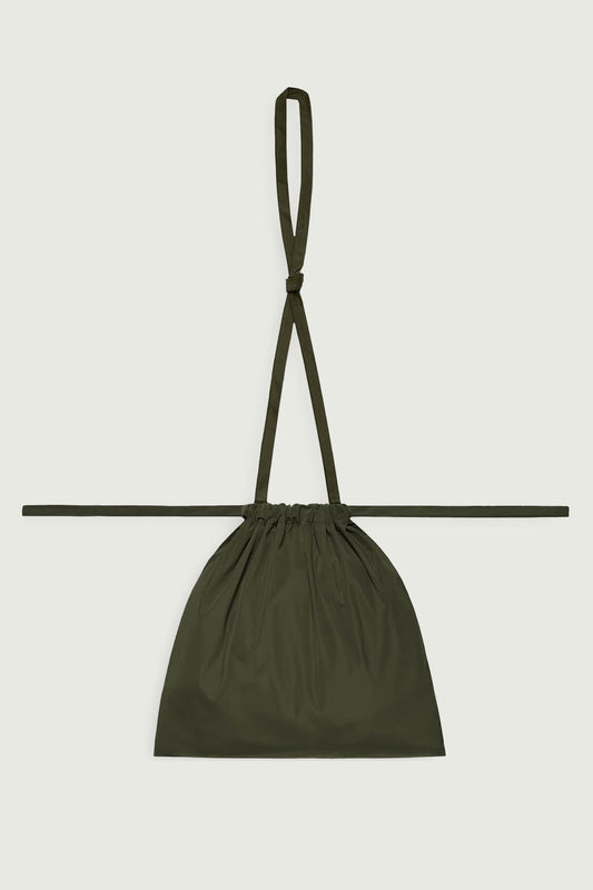 Drawstring Bag with Strap S 35 Khaki
