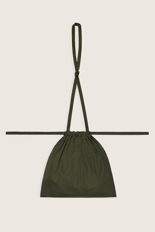 Drawstring Bag with Strap S 35 Khaki
