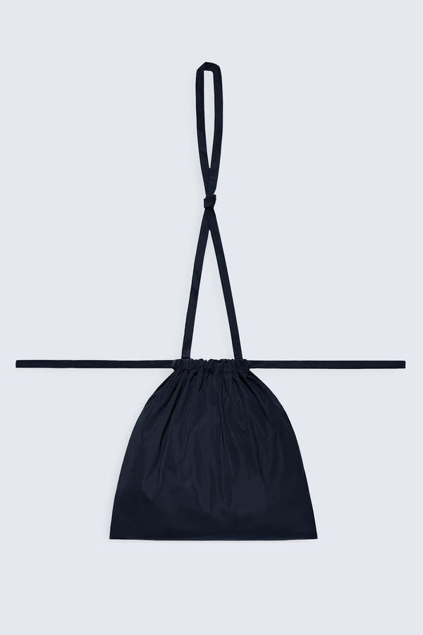Drawstring Bag with Strap S 35 Navy