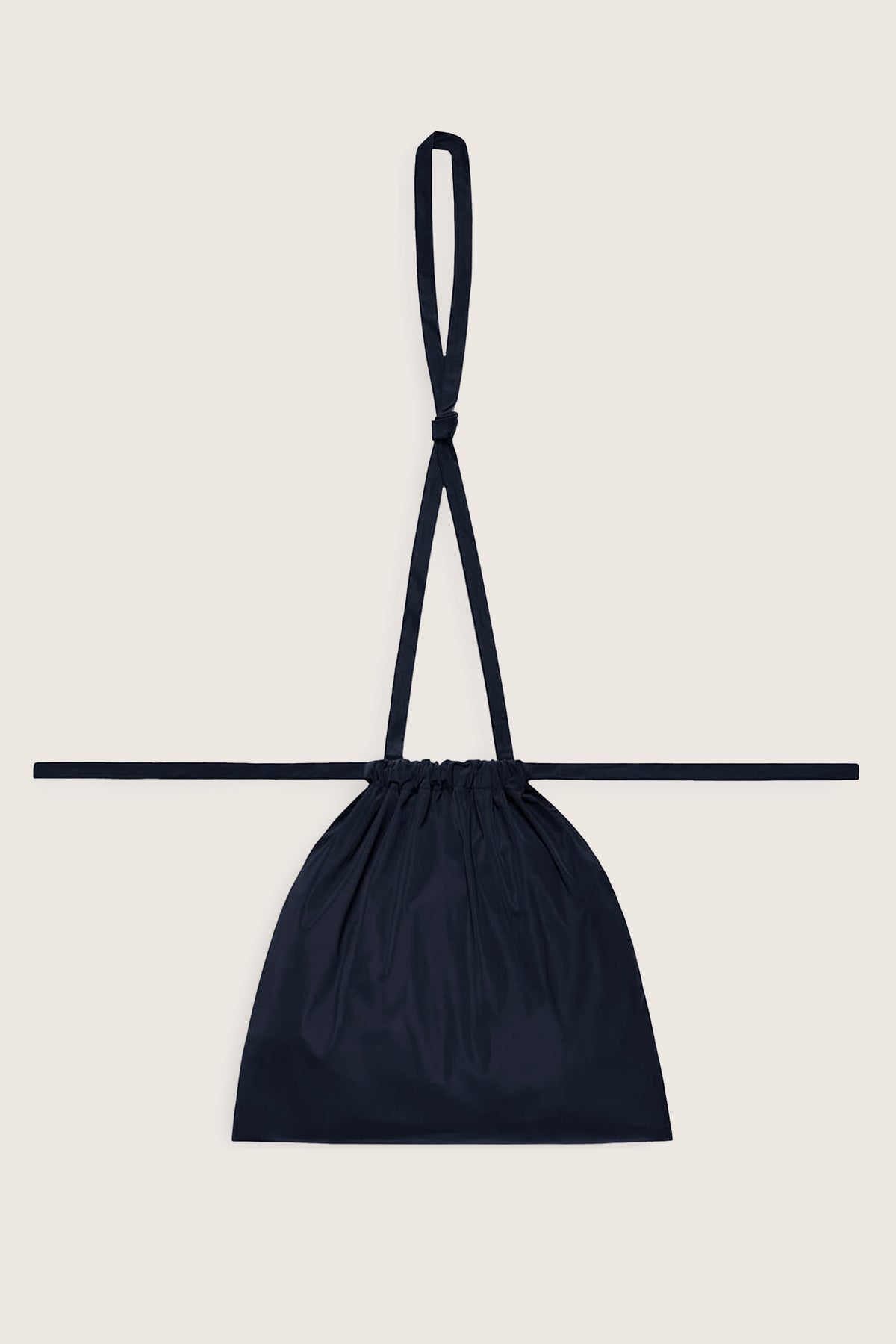 Drawstring Bag with Strap S 35 Navy