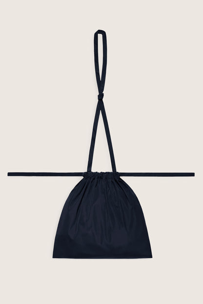 Drawstring Bag with Strap S 35 Navy
