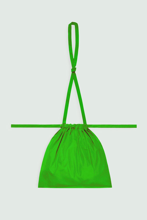 Drawstring Bag with Strap S 35 Neon Green