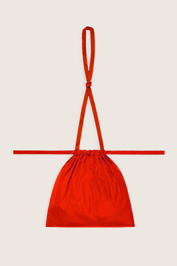 Drawstring Bag with Strap S 35 Neon Orange