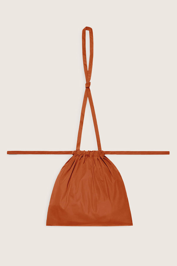 Drawstring Bag with Strap S 35 Orange